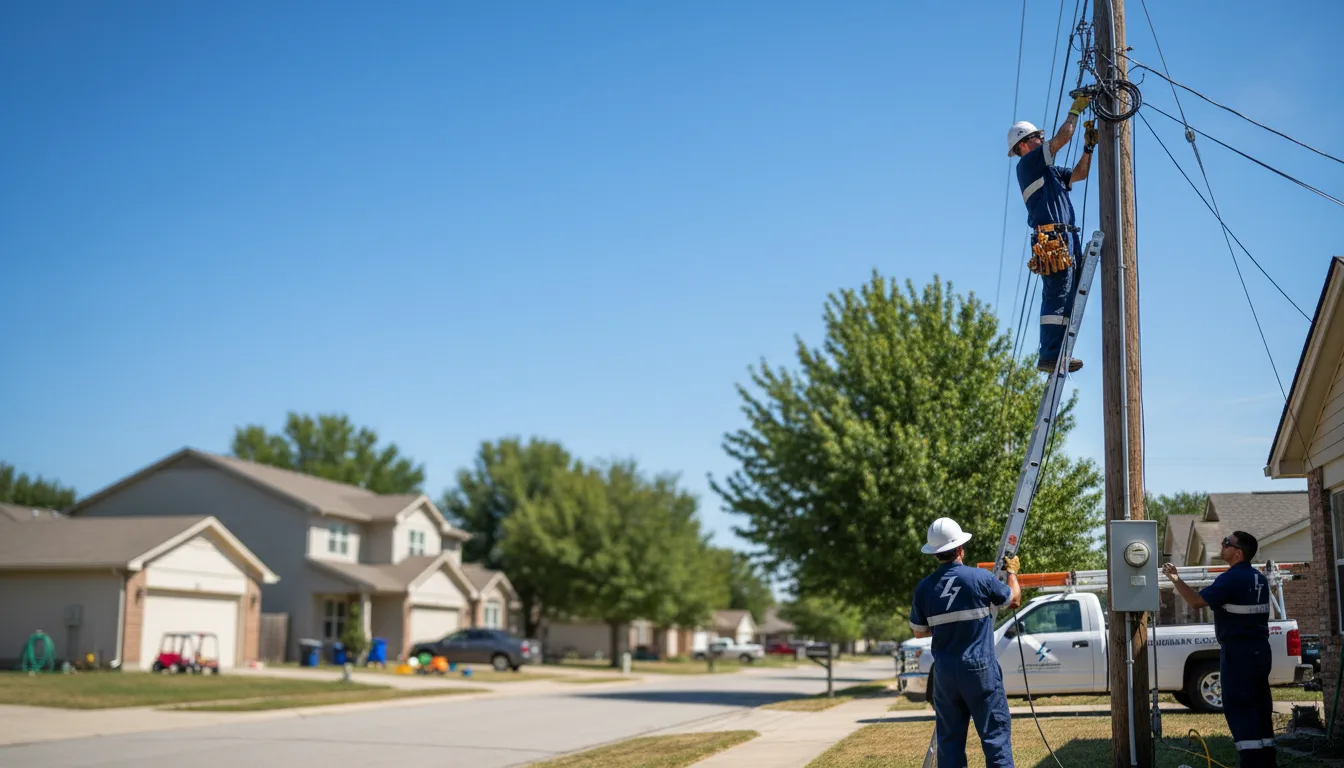 Residential electrician providing installation services in Barry, TX